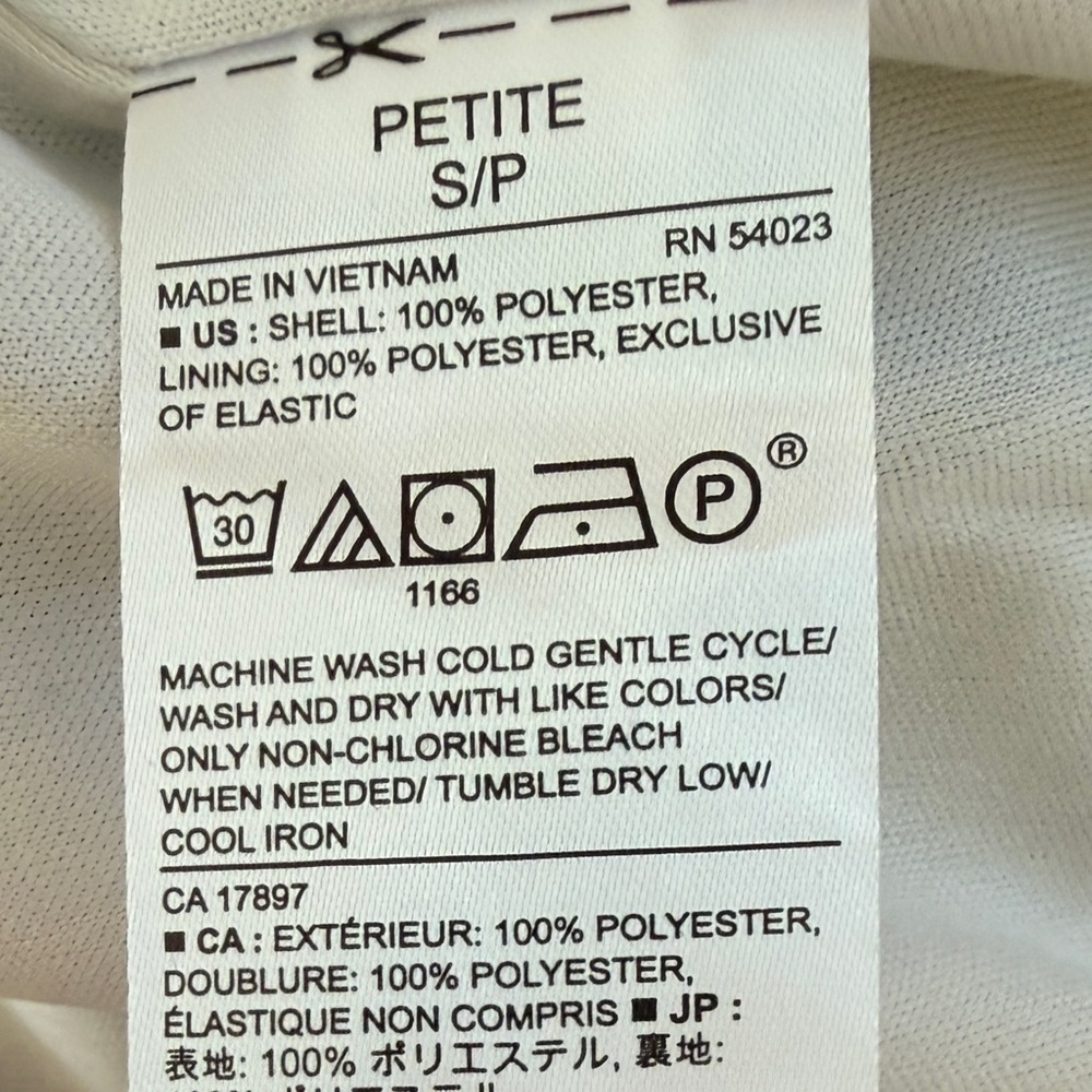 Banana Republic Cream/Black Snake Print Fit and Flare Surplice Dress S Petite - Picture 10 of 10